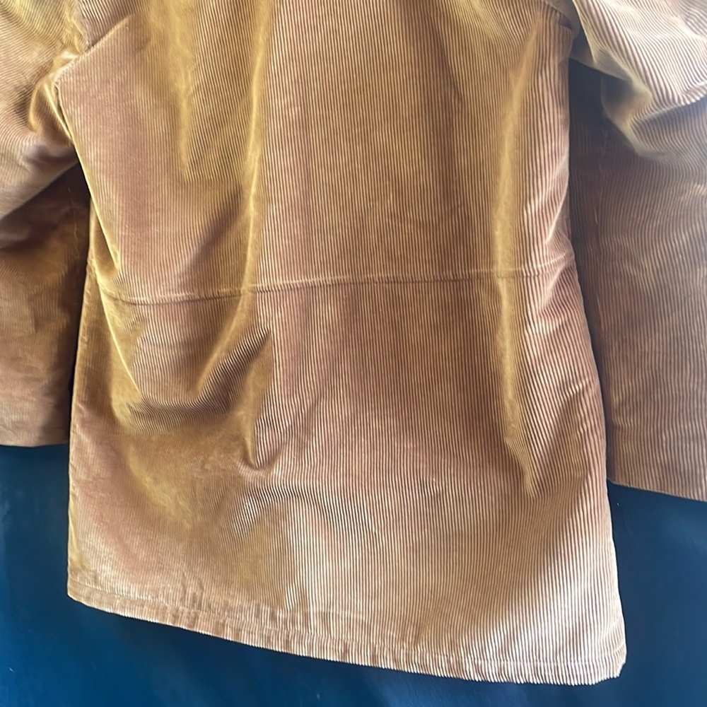Corduroy Puffer Coat with Faux Fur Collar - Brown - Picture 8 of 12